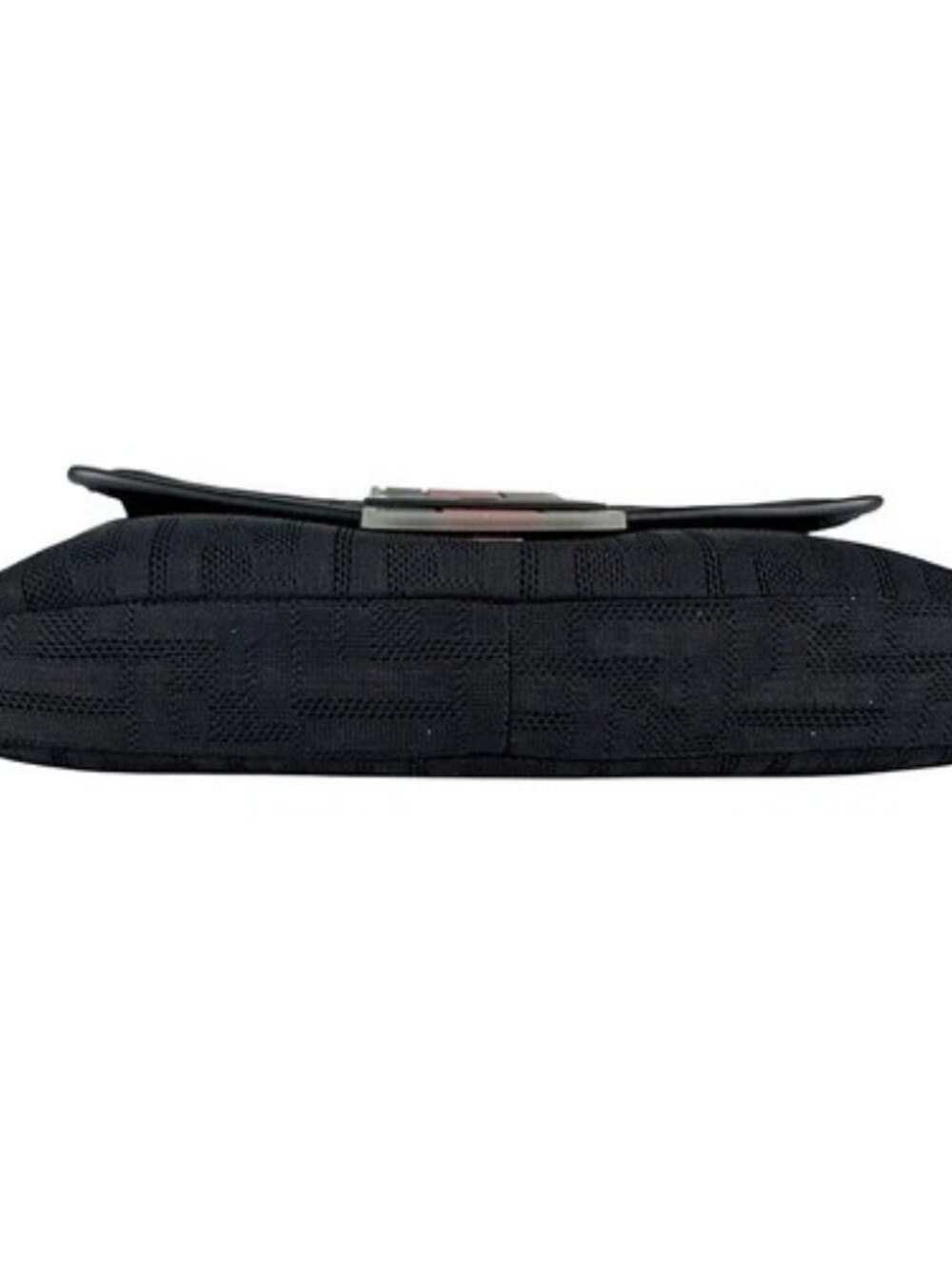 Auth FENDI Baguette Waist Bag Shoulder Bag Black/Red Fabric/Rubber - z8806 - Picture 4 of 12